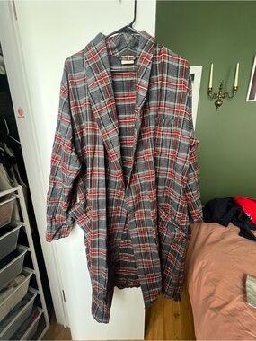L.L. Bean Plaid flannel robe